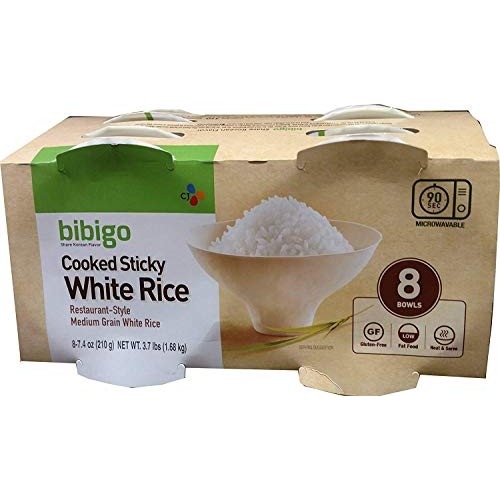Bibigo Restaurant-Style Cooked Sticky White Rice, 8 - 7.4-Ounce