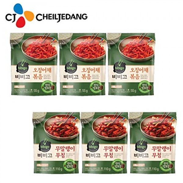 [ 6 Packs ] CJ Bibigo Korean Dried shredded squid Stir-fry 오징...