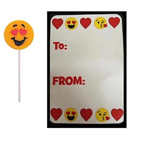Valentine Emoji Lollipop Suckers With Emoticon Cell Phone Exchan