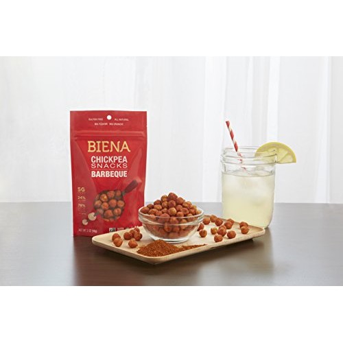 Biena Chickpea Snacks, Barbeque Gluten Free Vegan Dairy Free Pla