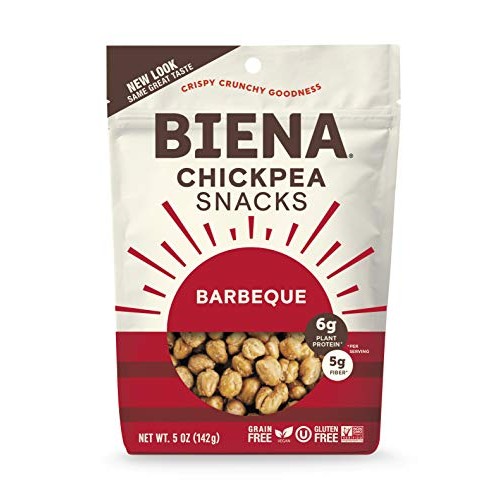 Biena Chickpea Snacks, Barbeque Gluten Free Vegan Dairy Free Pla
