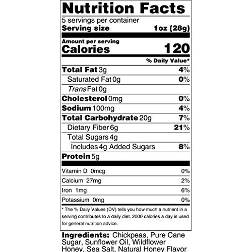 Biena Chickpea Snacks, Honey Roasted, 5 Ounce, 4 Count