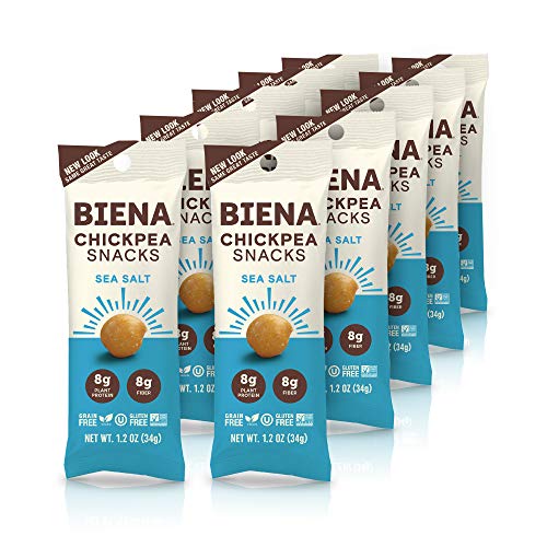 BIENA Chickpea Snacks, Sea Salt Gluten Free Vegan Dairy Free Pla...