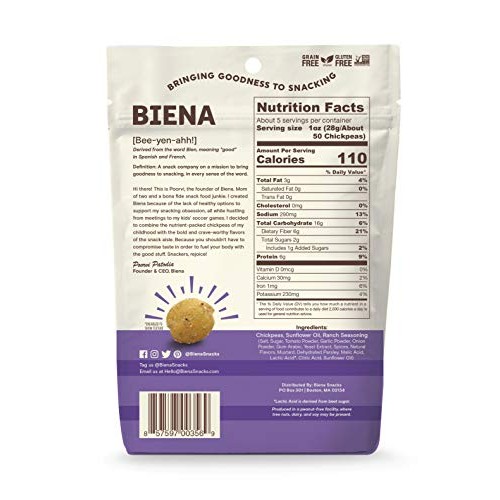 Biena Chickpea Snacks Variety Pack | Gluten Free | Dairy Free |
