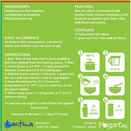 Bio Yogurt Starter Culture- Pack Of 3 Sachets With Bifidobacteri