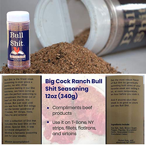 Big Cock Ranch All Purpose Seasoning Set - Aw Shit 9Oz, Bull Shi
