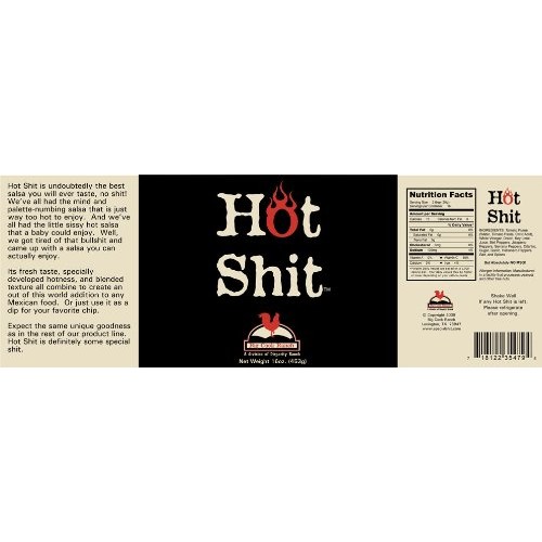 Hot Shit Salsa 16Oz Glass Jar Pack Of 3