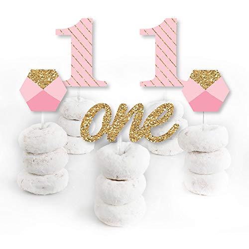 1St Birthday Girl - Fun To Be One - Dessert Cupcake Toppers - Fi