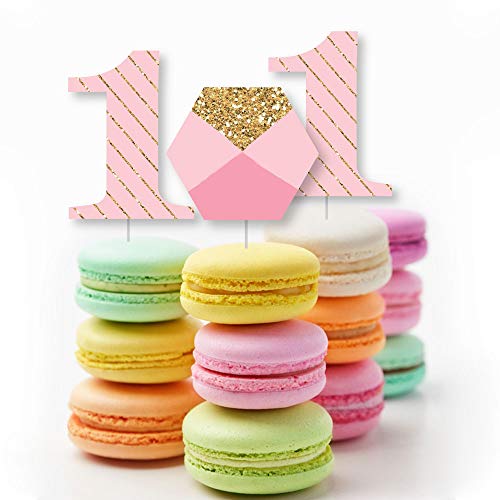 1St Birthday Girl - Fun To Be One - Dessert Cupcake Toppers - Fi