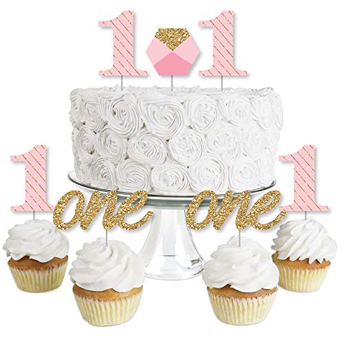 1St Birthday Girl - Fun To Be One - Dessert Cupcake Toppers - Fi
