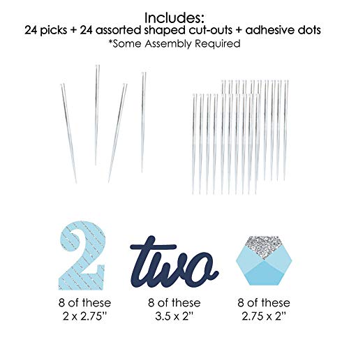 2Nd Birthday Boy - Two Much Fun - Dessert Cupcake Toppers - Seco