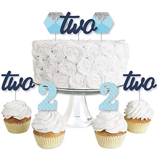 2Nd Birthday Boy - Two Much Fun - Dessert Cupcake Toppers - Seco