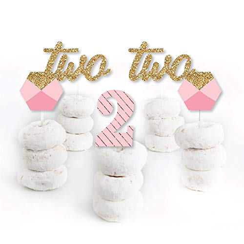 2Nd Birthday Girl - Two Much Fun - Dessert Cupcake Toppers - Sec
