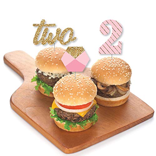 2Nd Birthday Girl - Two Much Fun - Dessert Cupcake Toppers - Sec
