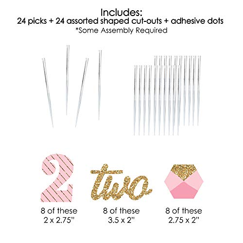 2Nd Birthday Girl - Two Much Fun - Dessert Cupcake Toppers - Sec