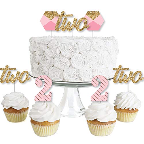 2Nd Birthday Girl - Two Much Fun - Dessert Cupcake Toppers - Sec