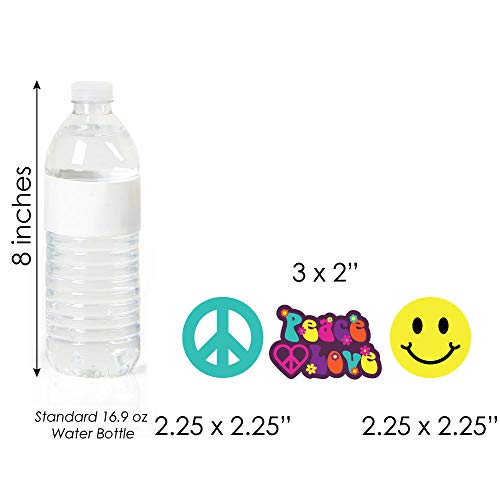 60S Hippie - Dessert Cupcake Toppers - 1960S Groovy Party Clear