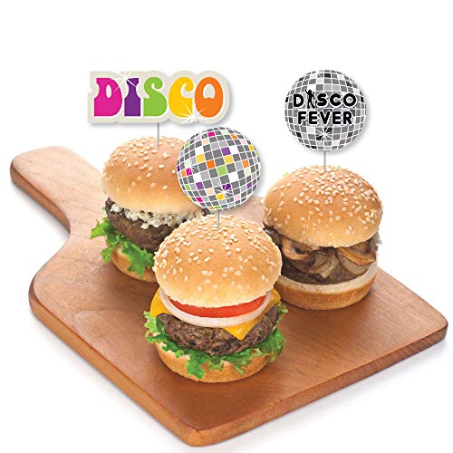 70S Disco - Dessert Cupcake Toppers - 1970S Disco Fever Party C