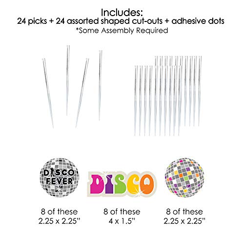 70S Disco - Dessert Cupcake Toppers - 1970S Disco Fever Party C
