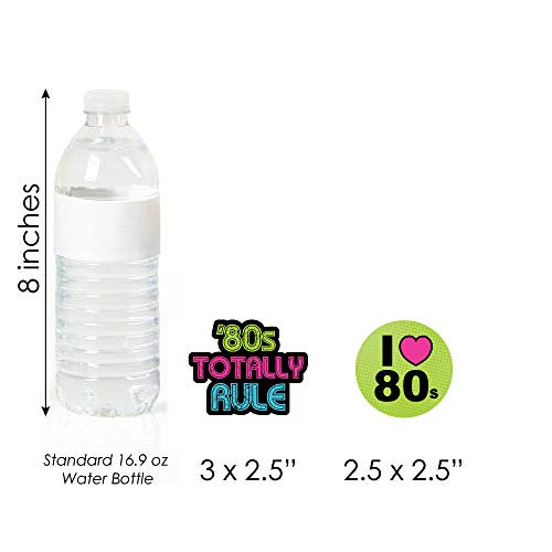 80S Retro - Dessert Cupcake Toppers - Totally 1980S Party Clear