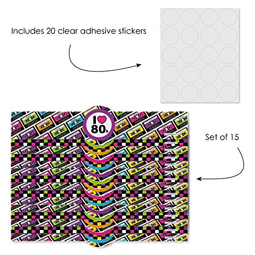 80S Retro - Diy Party Supplies - Totally 1980S Party Diy Wrappe