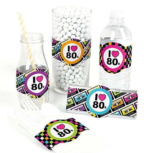80S Retro - Diy Party Supplies - Totally 1980S Party Diy Wrappe
