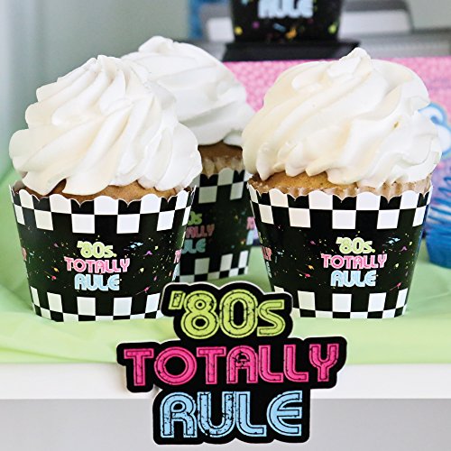 80S Retro - Totally 1980S Party Decorations - Party Cupcake Wra
