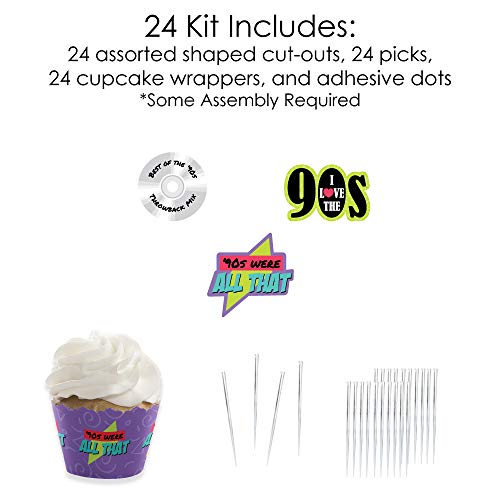 90S Throwback - Cupcake Decoration - 1990S Party  Cupcake Wrapp
