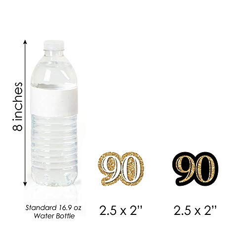 Adult 90Th Birthday - Gold - Dessert Cupcake Toppers - Birthday