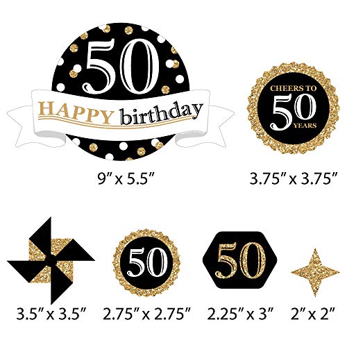 Big Dot Of Happiness Adult 50Th Birthday - Gold - Birthday Party