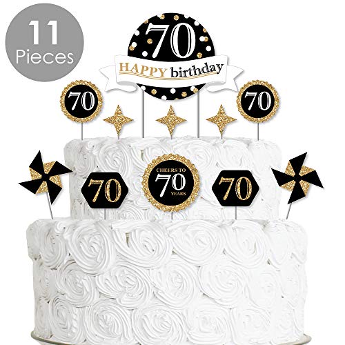 Big Dot Of Happiness Adult 70Th Birthday - Gold - Birthday Party