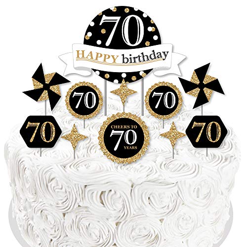 Big Dot Of Happiness Adult 70Th Birthday - Gold - Birthday Party