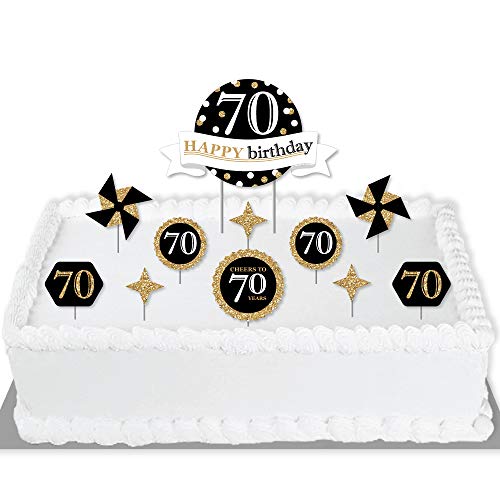 Big Dot Of Happiness Adult 70Th Birthday - Gold - Birthday Party