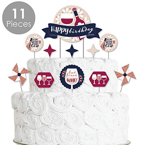 Big Dot Of Happiness But First, Wine - Wine Tasting Birthday Par