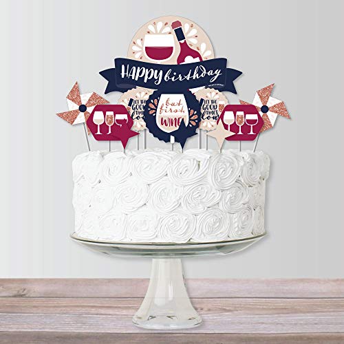 Big Dot Of Happiness But First, Wine - Wine Tasting Birthday Par