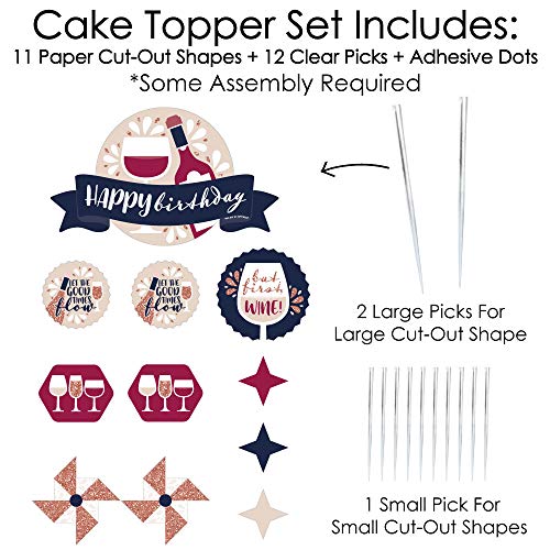 Big Dot Of Happiness But First, Wine - Wine Tasting Birthday Par