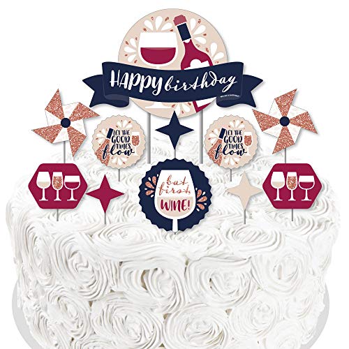 Big Dot Of Happiness But First, Wine - Wine Tasting Birthday Par