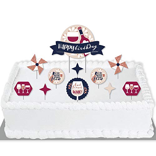 Big Dot Of Happiness But First, Wine - Wine Tasting Birthday Par