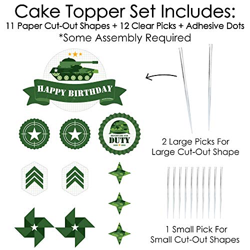 Big Dot Of Happiness Camo Hero - Army Military Camouflage Birthd