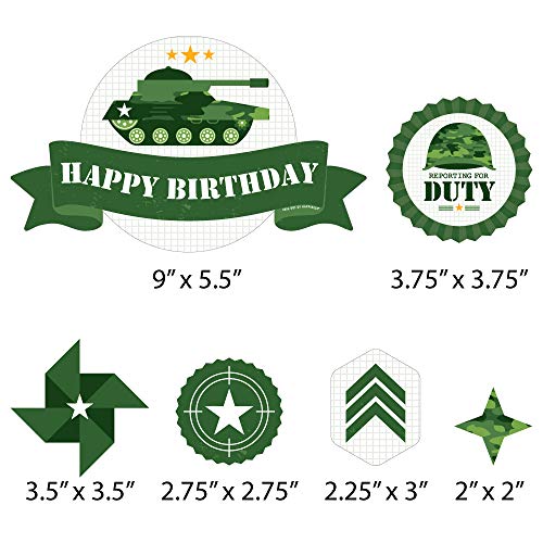 Big Dot Of Happiness Camo Hero - Army Military Camouflage Birthd