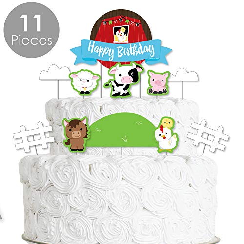 Big Dot Of Happiness Farm Animals - Barnyard Birthday Party Cake