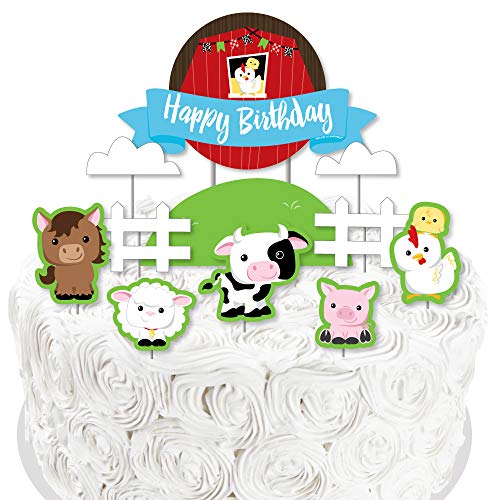 Big Dot Of Happiness Farm Animals - Barnyard Birthday Party Cake