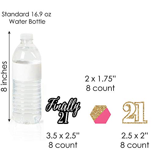 Big Dot Of Happiness Finally 21 Girl - Cupcake Decoration - 21St