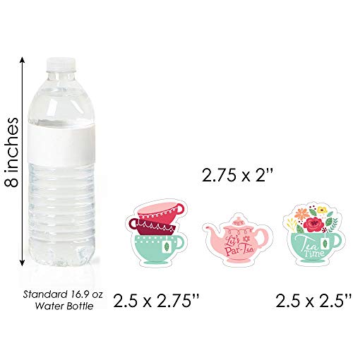 Big Dot of Happiness Floral Let’s Par-Tea - Dessert Cupcake Topp...