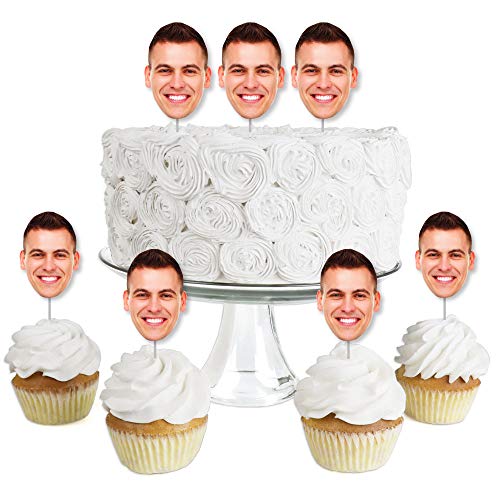 Big Dot Of Happiness Fun Face Cutout Dessert Cupcake Toppers - C