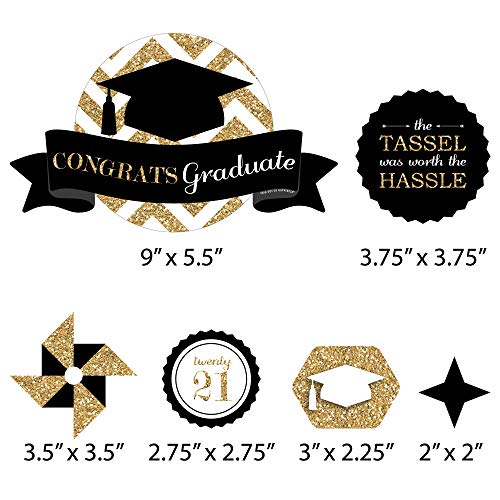 Big Dot Of Happiness Gold - Tassel Worth The Hassle - 2021 Gradu