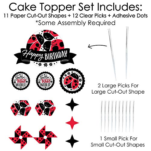 Big Dot Of Happiness Happy Little Ladybug - Birthday Party Cake