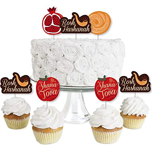 Rosh Hashanah - Dessert Cupcake Toppers - Jewish New Year Clear
