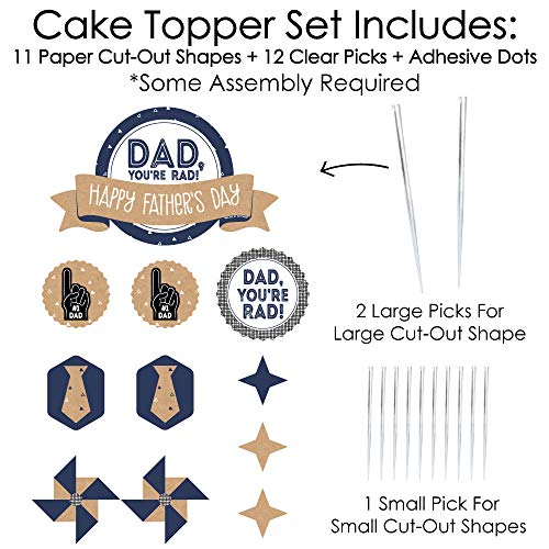 Big Dot Of Happiness My Dad Is Rad - Father’S Day Party Cake Dec
