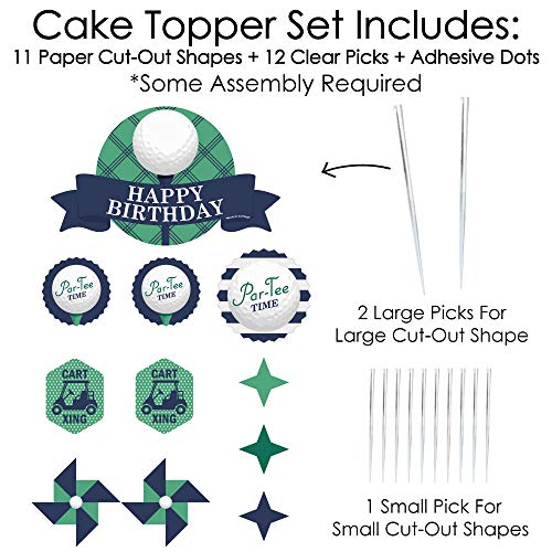 Big Dot Of Happiness Par-Tee Time - Golf - Birthday Party Cake D